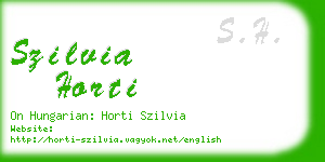 szilvia horti business card